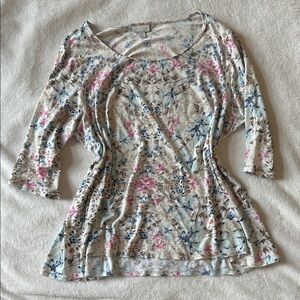 J. Jill Multicolor Floral Blouse